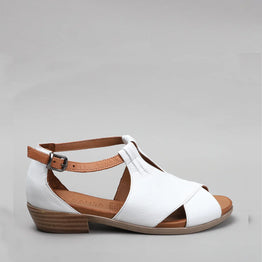 LE SANSA DIGBY WHITE TAN - Women Sandals - Collective Shoes 