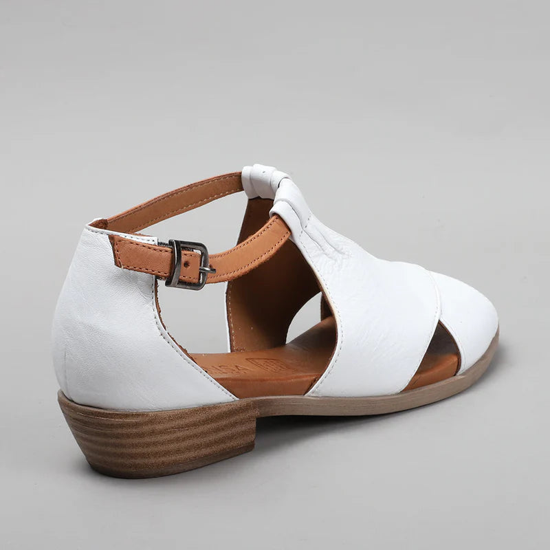 LE SANSA DIGBY WHITE TAN - Women Sandals - Collective Shoes 