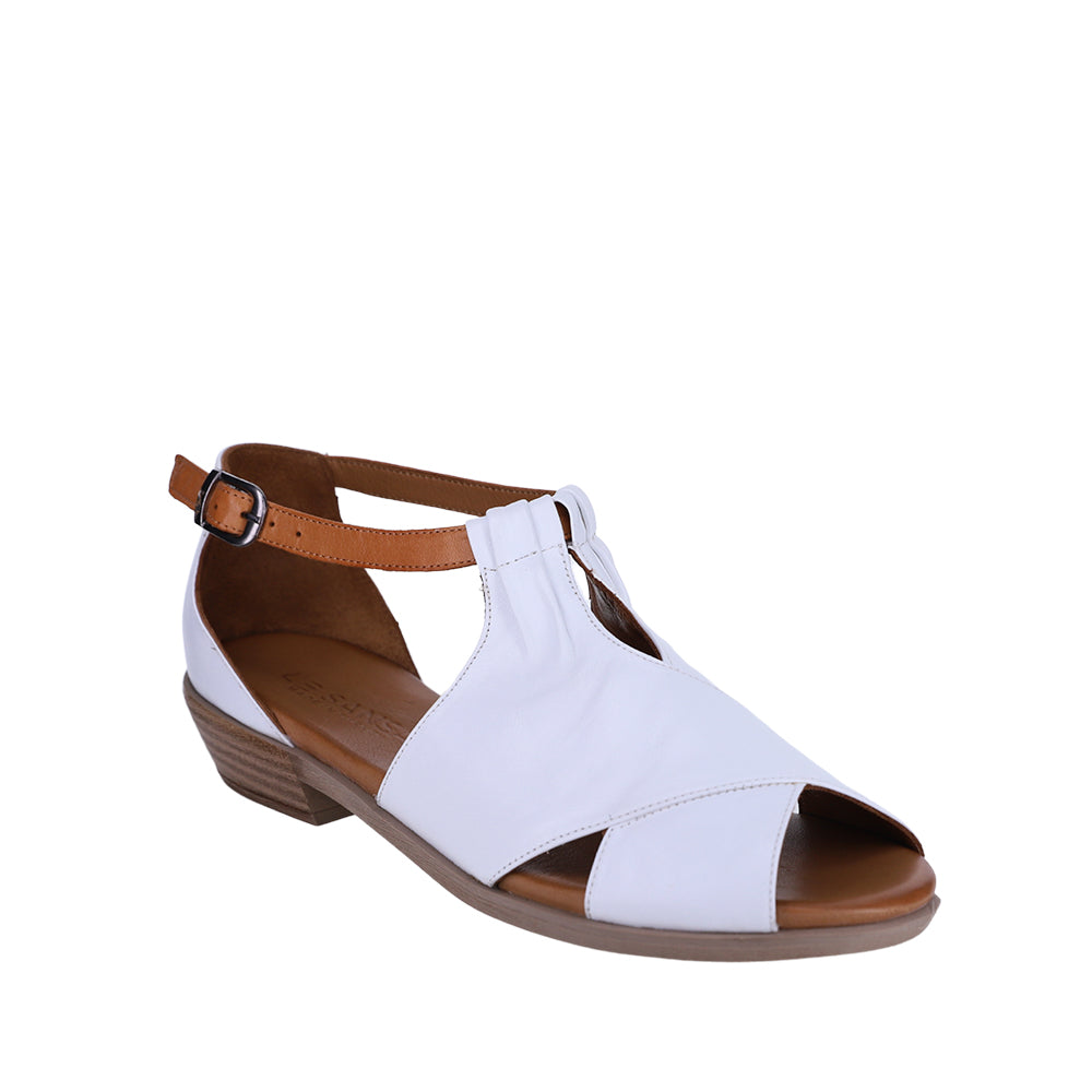 LESANSA DIGBY WHITE TAN - Women Sandals - Collective Shoes 