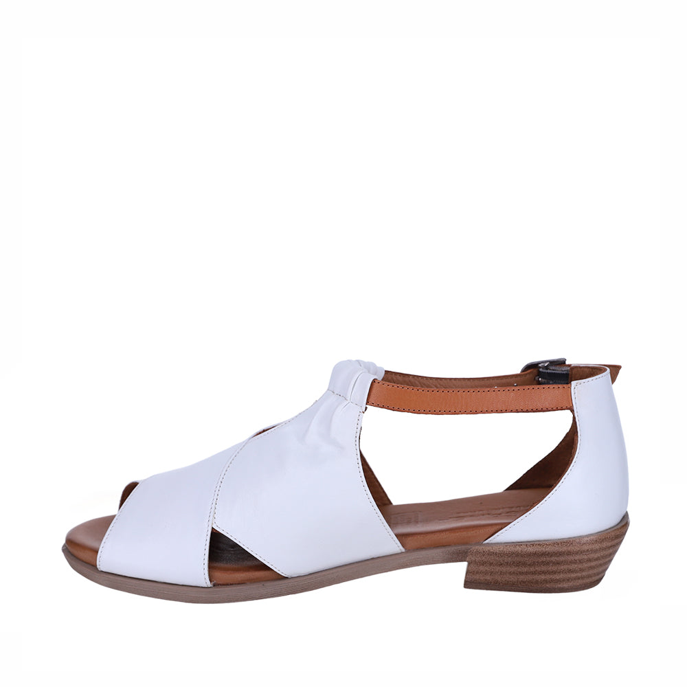 LESANSA DIGBY WHITE TAN - Women Sandals - Collective Shoes 