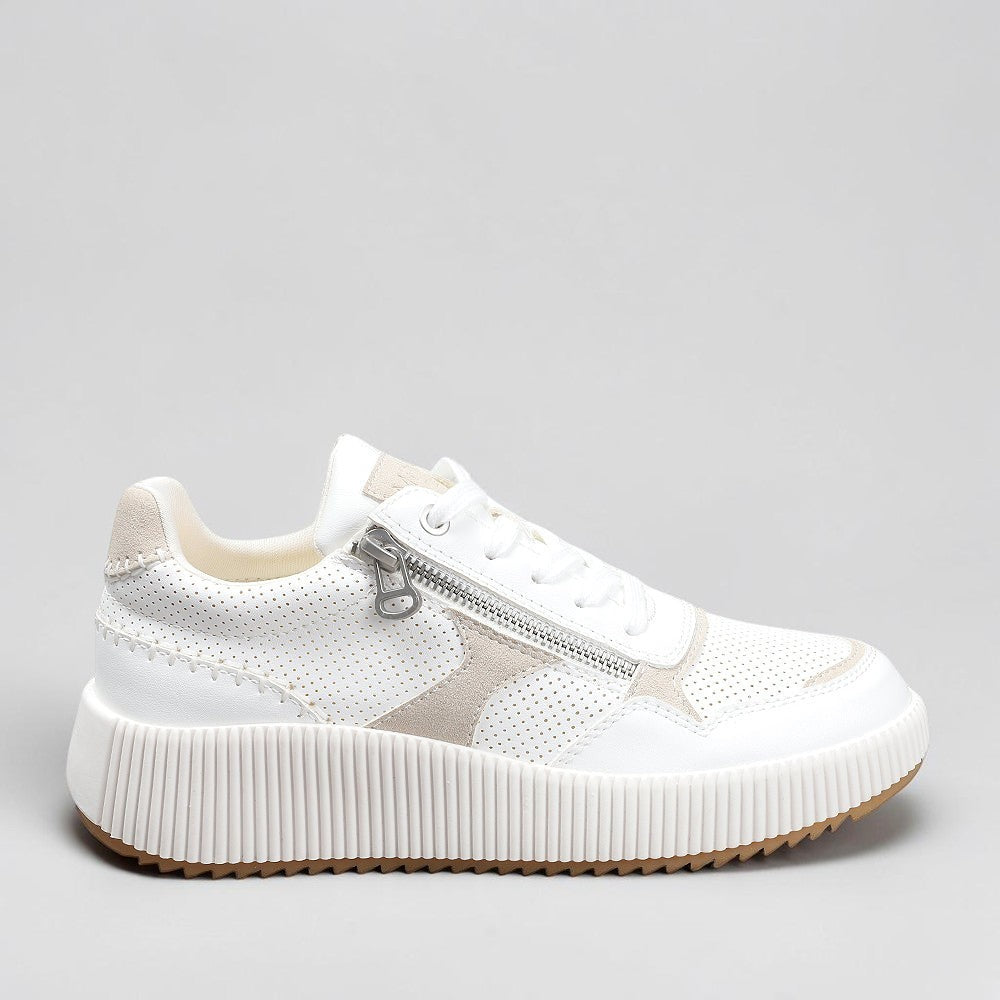 LE SANSA DINA WHITE BEIGE - Women sneakers - Collective Shoes 