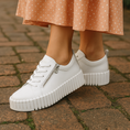 Load image into Gallery viewer, DJANGO & JULIETTE BUCKLEY WHITE - Women Sneakers - Collective Shoes 
