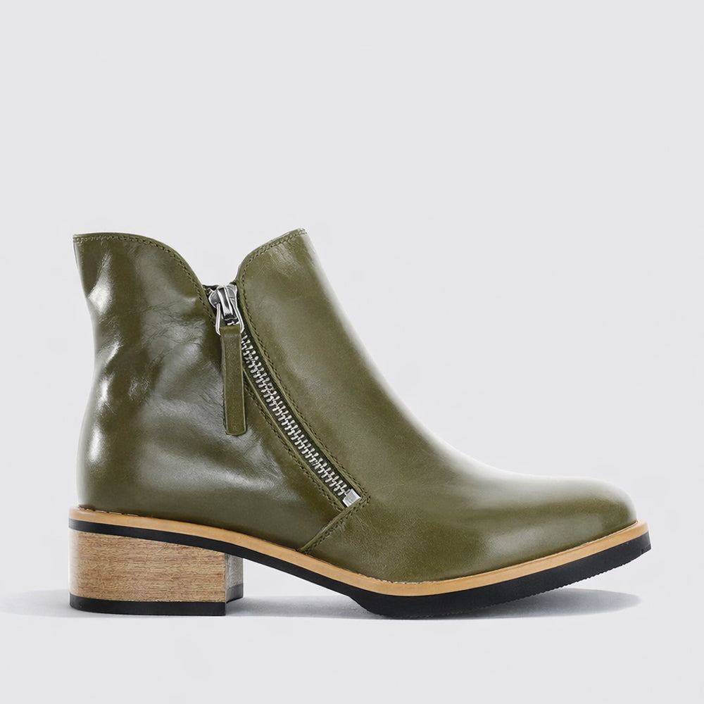 BRESLEY DOLOMITE OLIVE - Women Boots - Collective Shoes 
