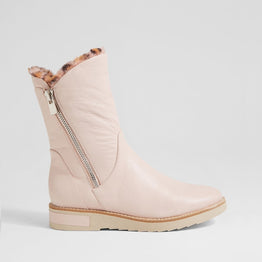 DJANGO & JULIETTE RHEMY DUSTY PINK LEOP - Women Boots - Collective Shoes 