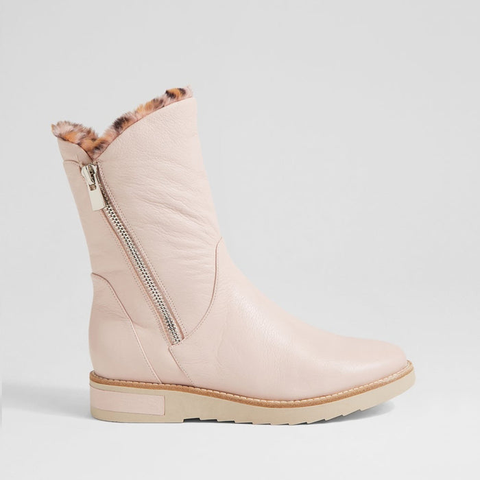 DJANGO & JULIETTE RHEMY DUSTY PINK LEOP - Women Boots - Collective Shoes 