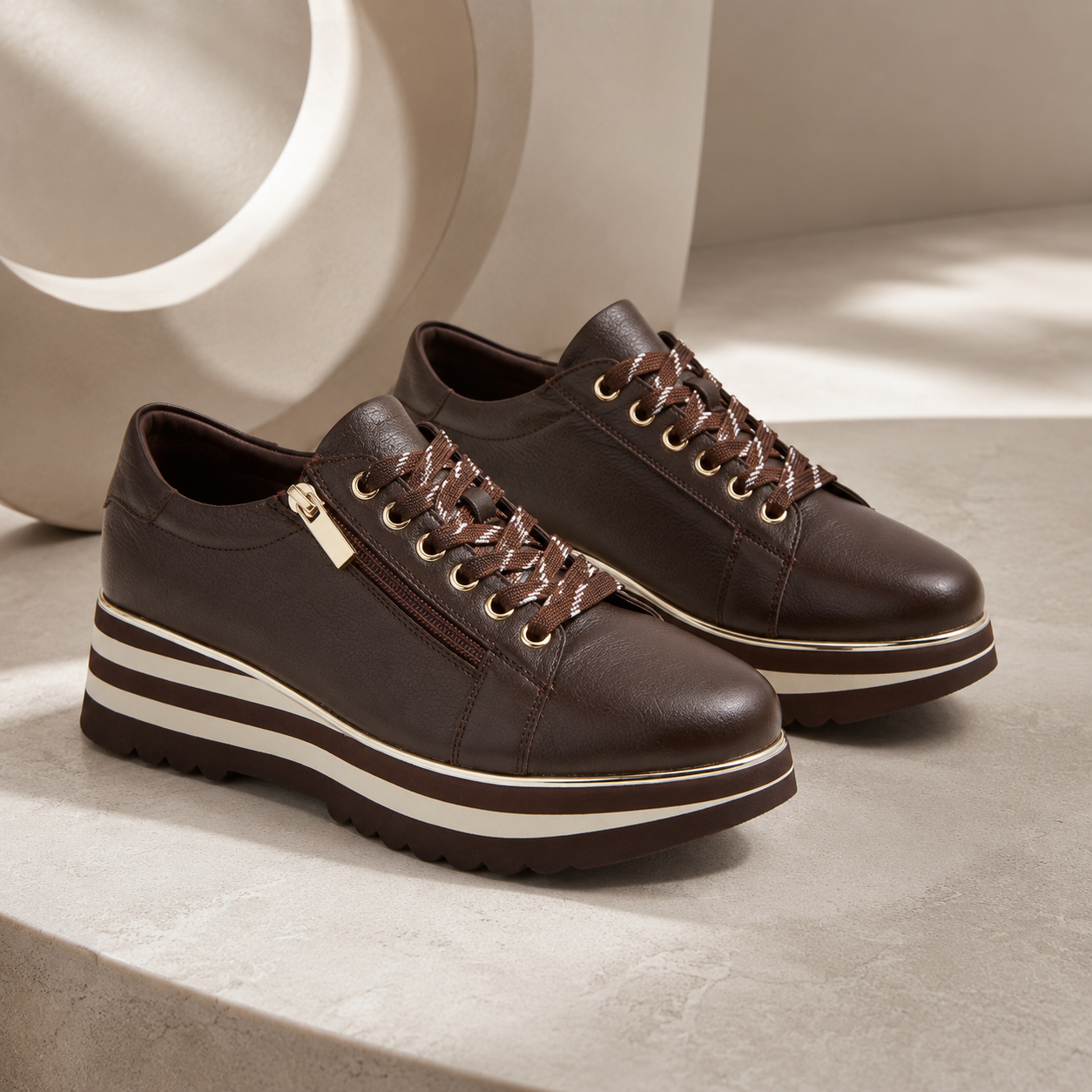 DJANGO & JULIETTE EAMMES CHOCOLATE - Women Sneakers - Collective Shoes 