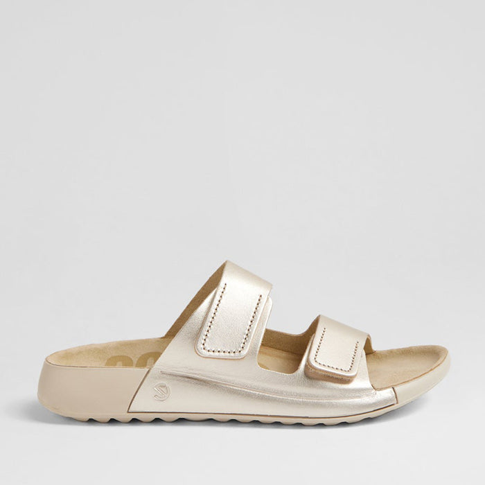 ECCO COZMO PURE WHITE GOLD FOIL - Women slippers - Collective Shoes 