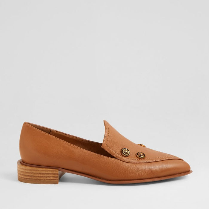 DJANGO & JULIETE EMBLAS DK TAN - Women Loafers - Collective Shoes 