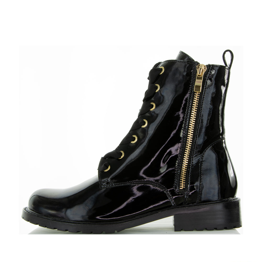 LESANSA FIN BLACK PATENT - Women Boots - Collective Shoes 