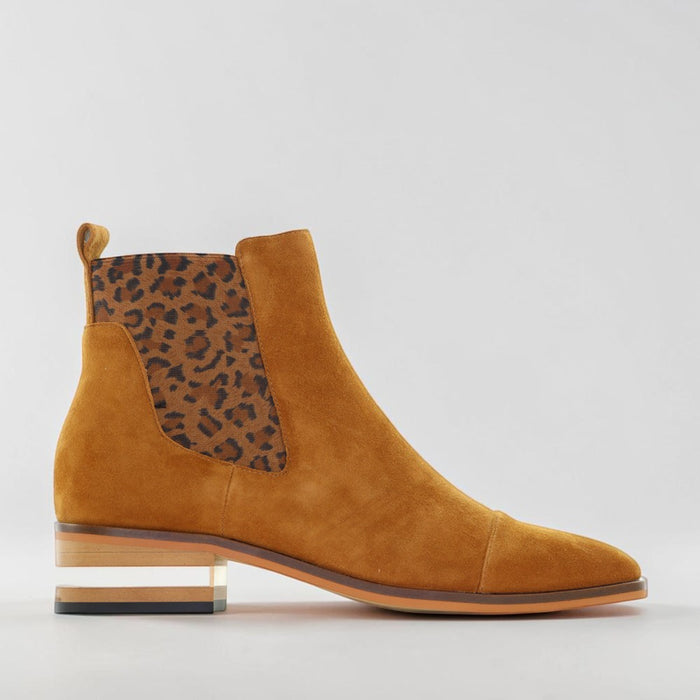 DJANGO & JULIETTE FORD DARK TAN LEOPARD - Women Boots - Collective Shoes 
