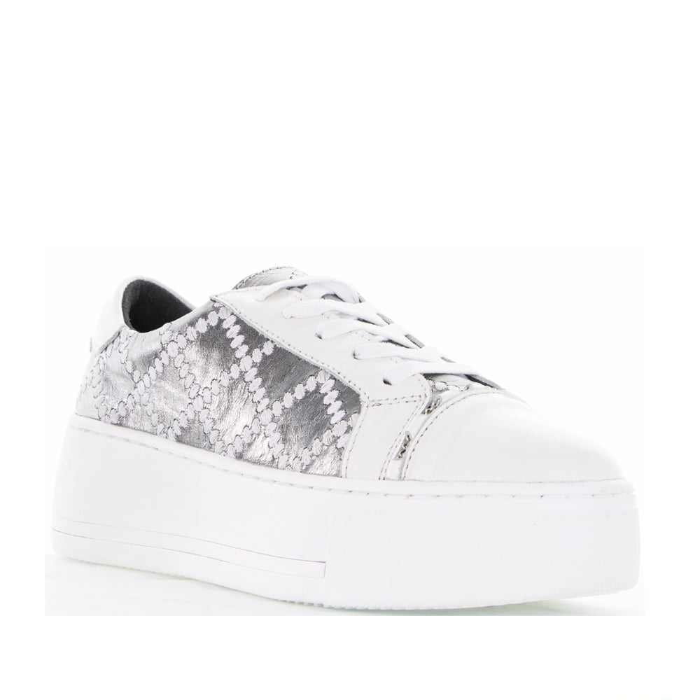ALFIE & EVIE FRANKIE WHITE PAT PEWTER - Women sneakers - Collective Shoes 