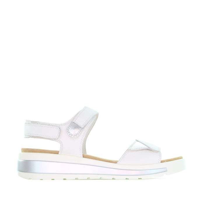 ZIERA GEELEY WHITE SILVER - Women Sandals - Collective Shoes 