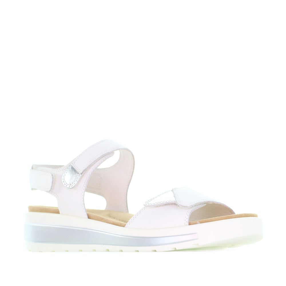 ZIERA GEELEY WHITE SILVER - Women Sandals - Collective Shoes 