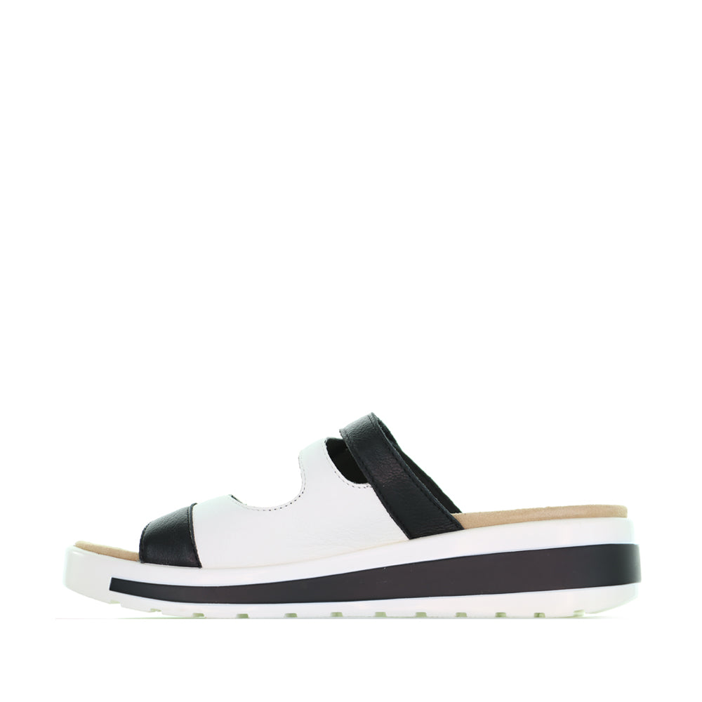 ZIERA GENRA BLACK WHITE - Women Sandals - Collective Shoes 