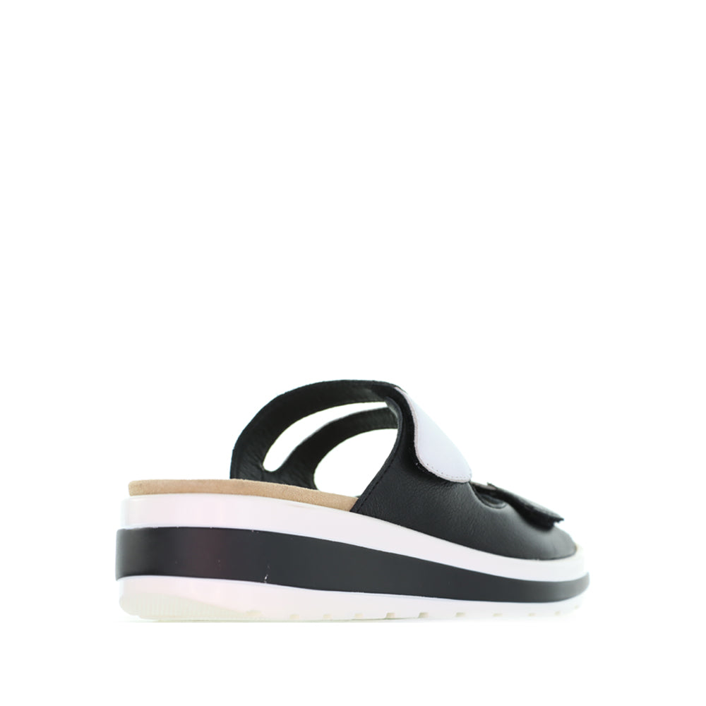 ZIERA GENRA BLACK WHITE - Women Sandals - Collective Shoes 