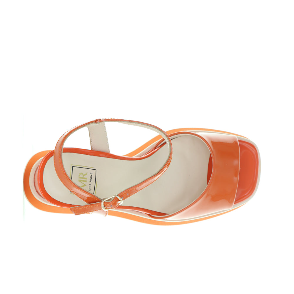 MILA RAINE GISMO ORANGE PATENT - Women Sandals - Collective Shoes 