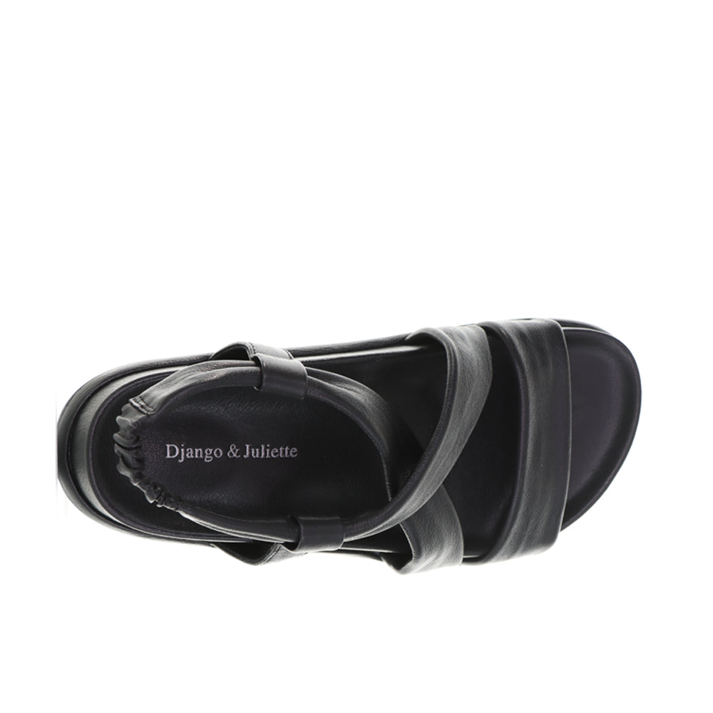 DJANGO & JULIETTE GOLISH BLACK - Women Sandals - Collective Shoes 