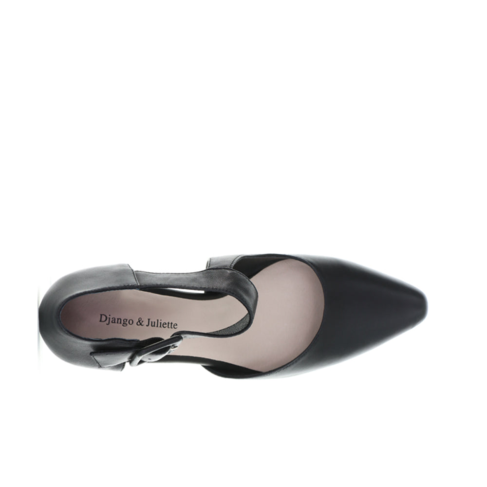 DJANGO & JULIETTE HAPPIE BLACK/CLEAR HEEL - Women Sandals - Collective Shoes 