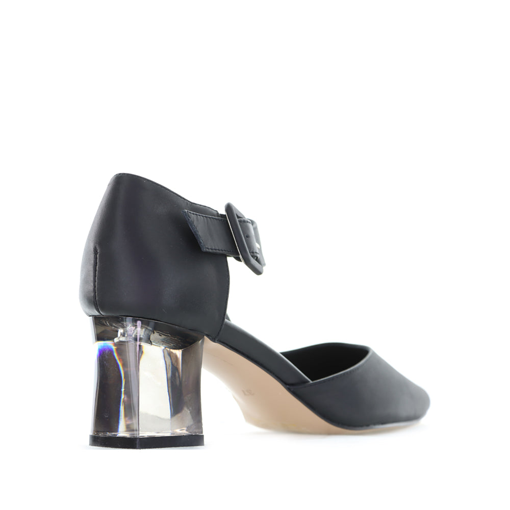 DJANGO & JULIETTE HAPPIE BLACK SATIN - Women Sandals - Collective Shoes 