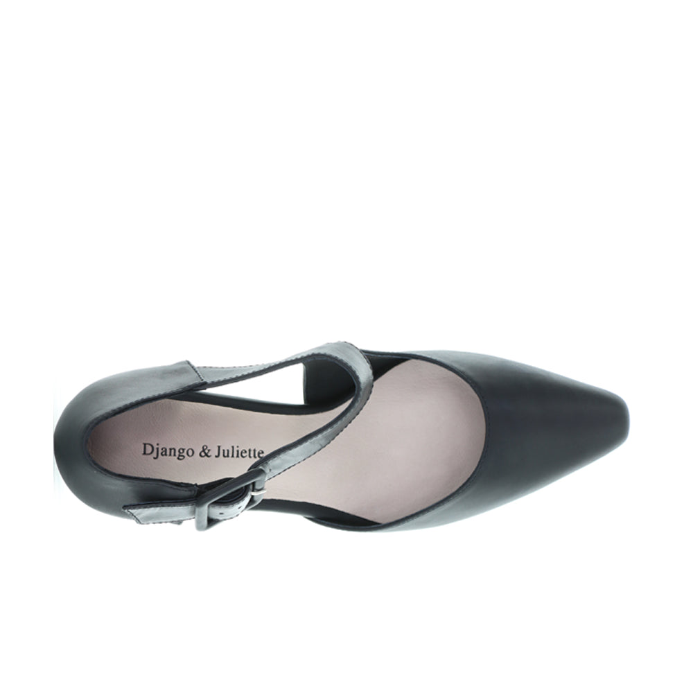 DJANGO & JULIETTE HAPPIE BLACK SATIN - Women Sandals - Collective Shoes 