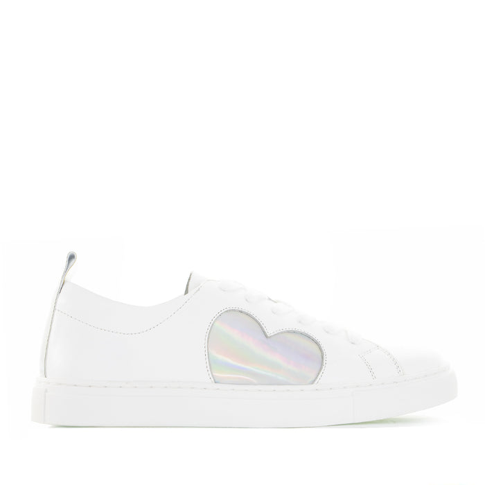 LE SANSA HEART WHITE IRIDESCENT - Women Sneakers - Collective Shoes 