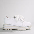 Load image into Gallery viewer, ALFIE & EVIE HOSTING WHITE SILVER STRIPE - Women sneakers - Collective Shoes 
