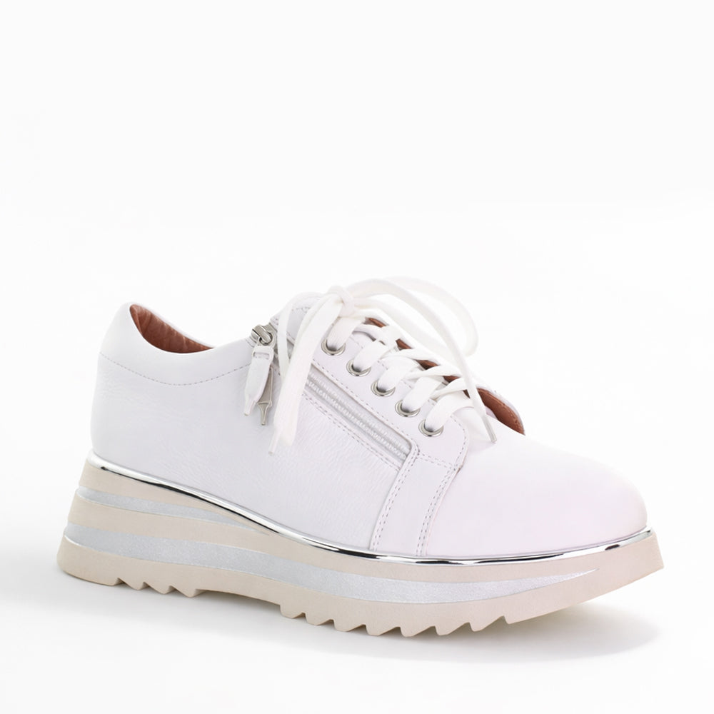 ALFIE & EVIE HOSTING WHITE SILVER STRIPE - Women sneakers - Collective Shoes 