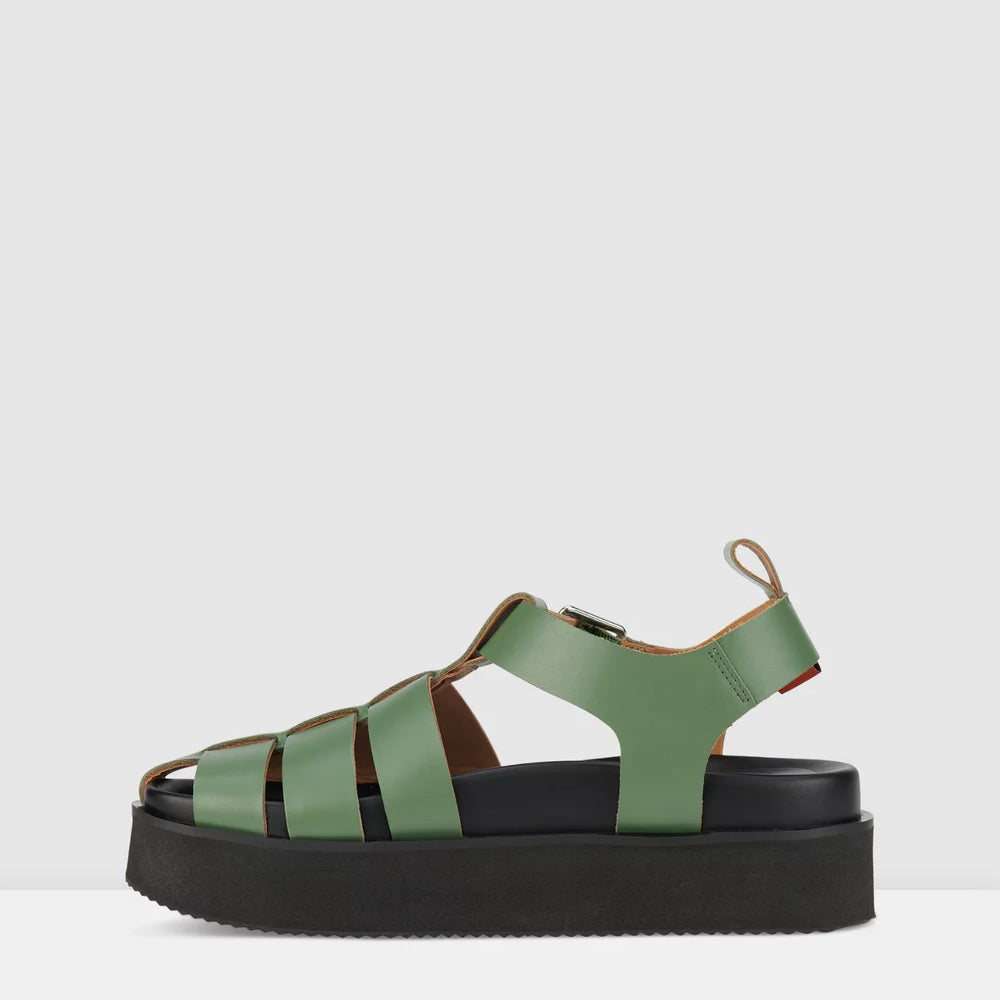 ROLLIE ACE FISHERMAN FERN / BLACK - Women Sandals - Collective Shoes 