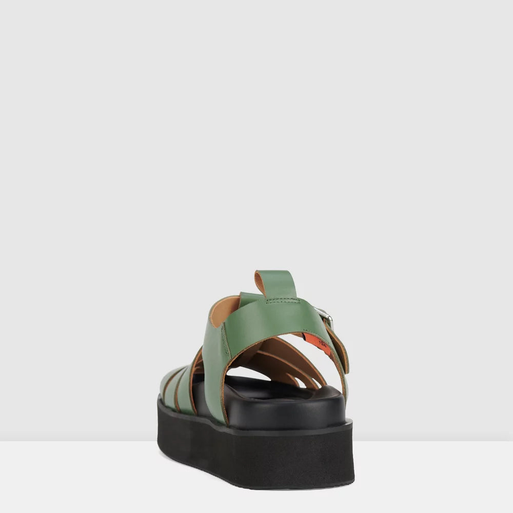 ROLLIE ACE FISHERMAN FERN / BLACK - Women Sandals - Collective Shoes 