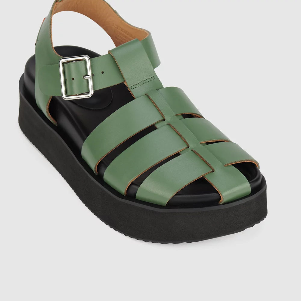 ROLLIE ACE FISHERMAN FERN / BLACK - Women Sandals - Collective Shoes 
