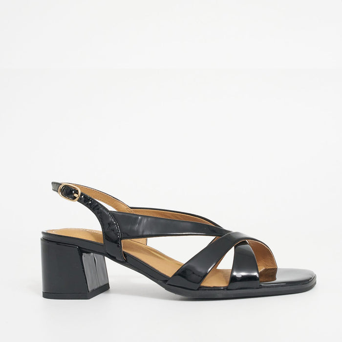 HUSH PUPPIES KABOO BLACK PATENT - Women Sandals - Collective Shoes 