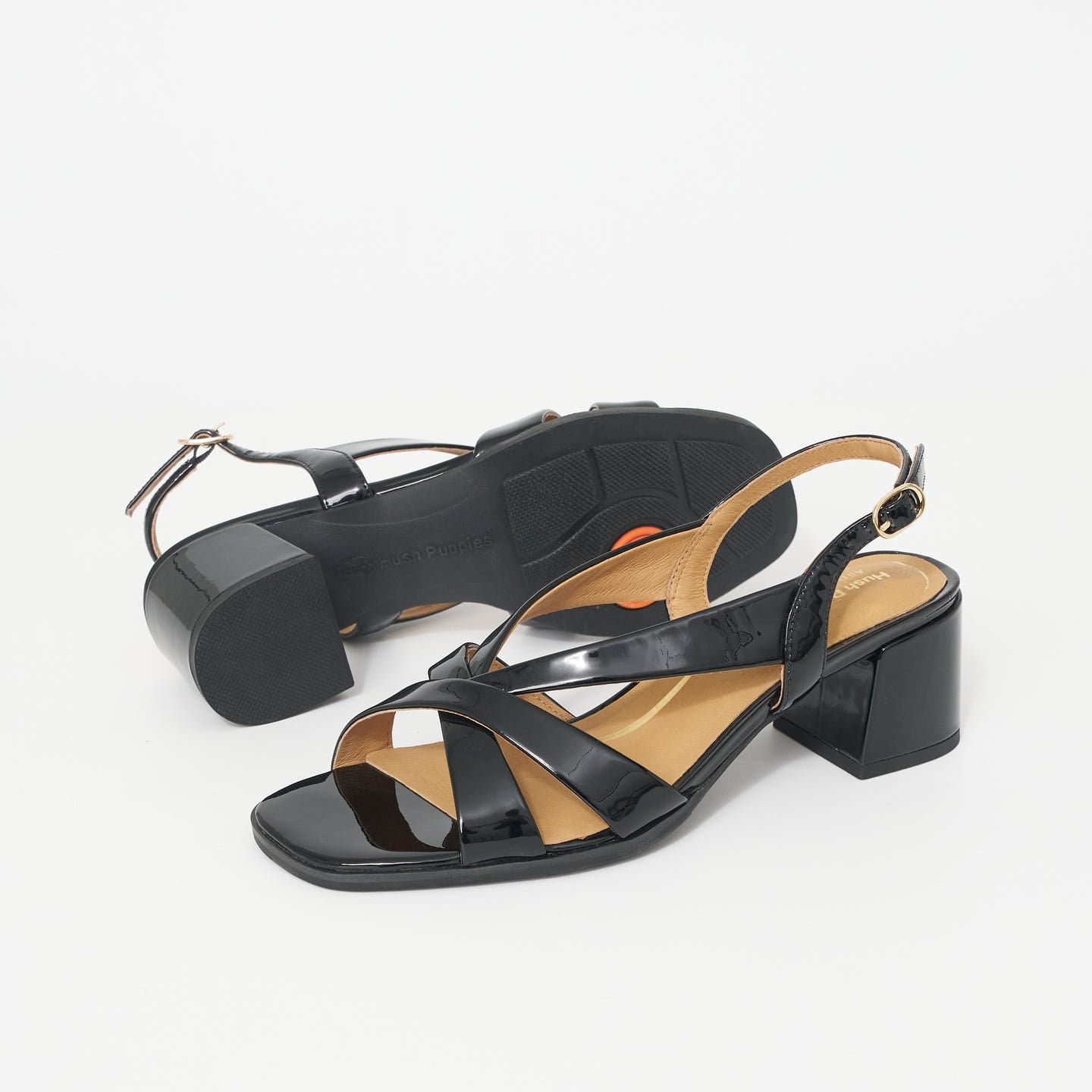 HUSH PUPPIES KABOO BLACK PATENT - Women Sandals - Collective Shoes 