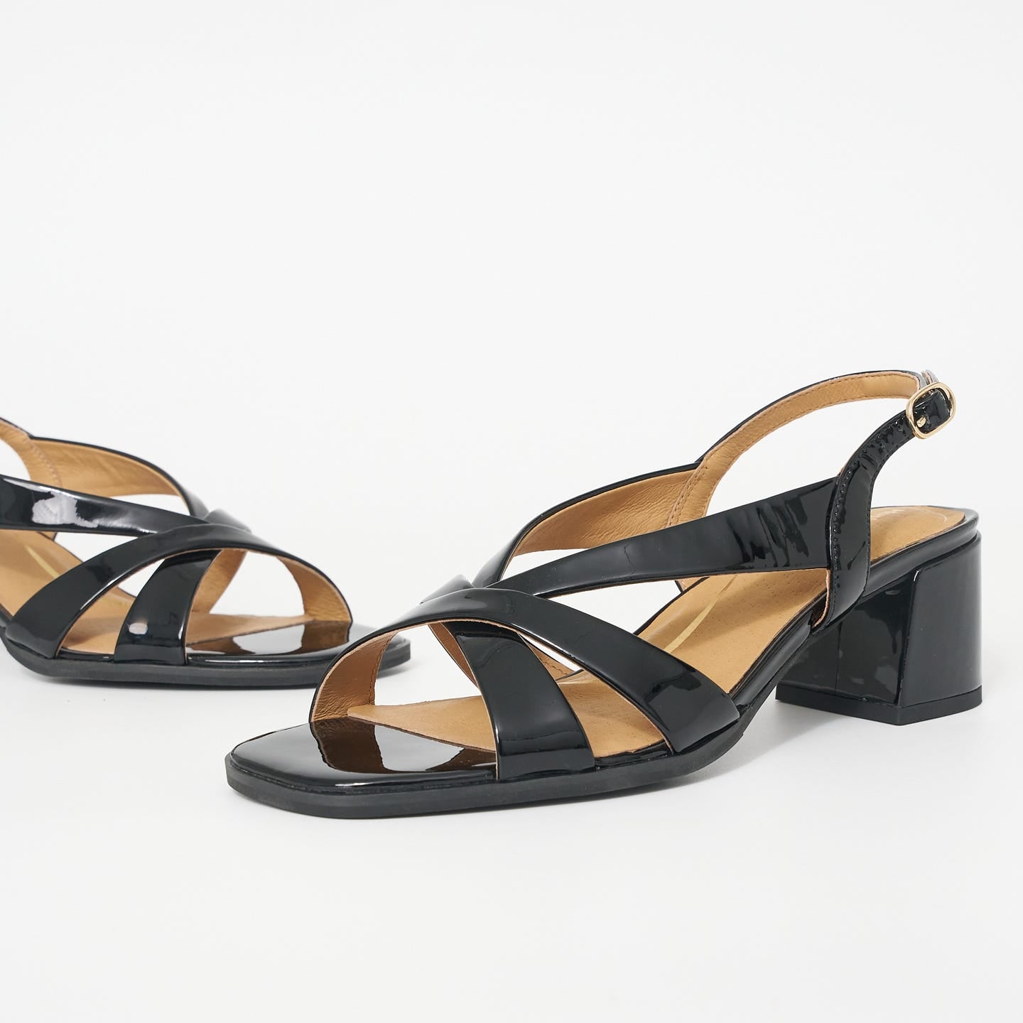 HUSH PUPPIES KABOO BLACK PATENT - Women Sandals - Collective Shoes 