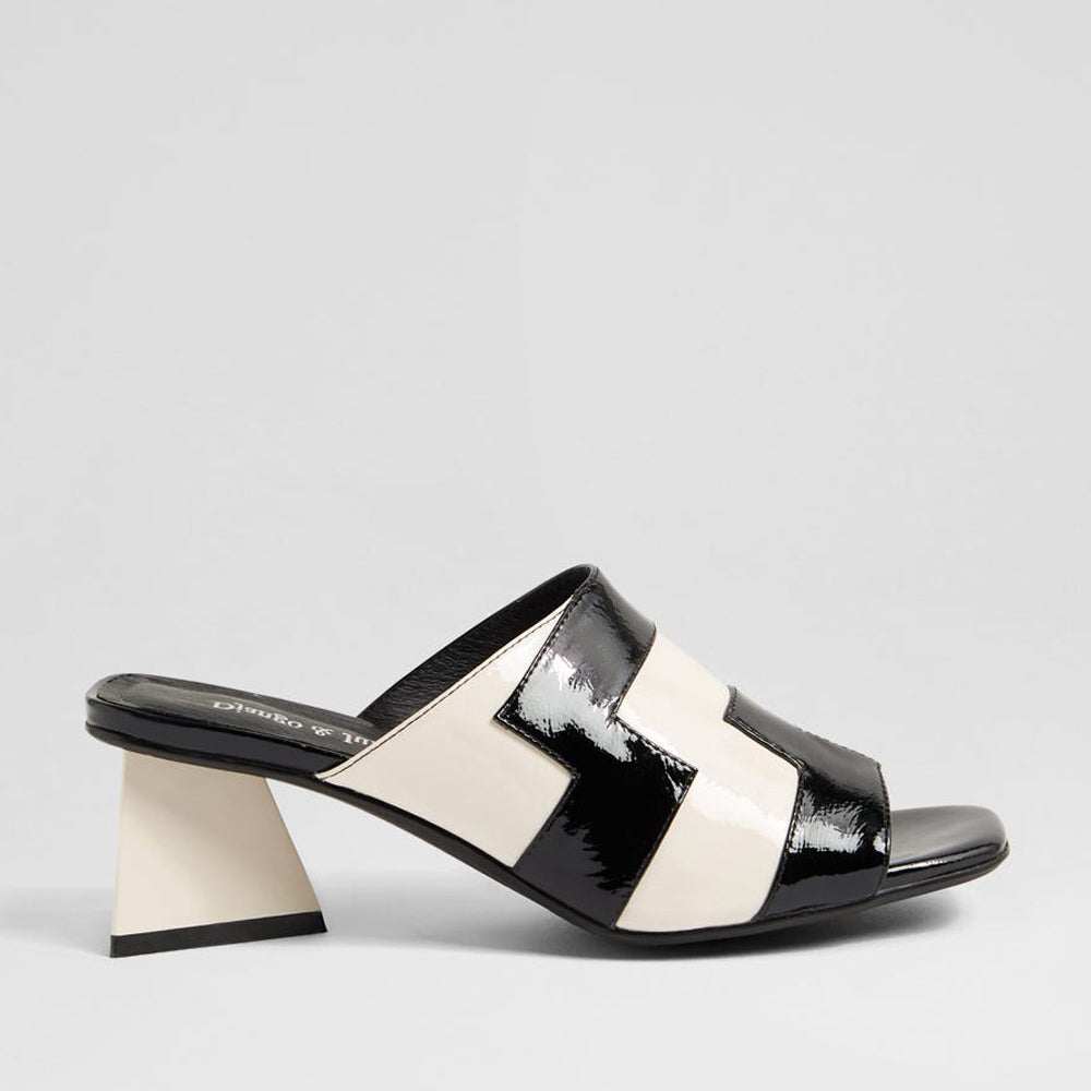 DJANGO & JULIETTE IBBEYS BLACK IVORY PATENT - Women Heels - Collective Shoes 