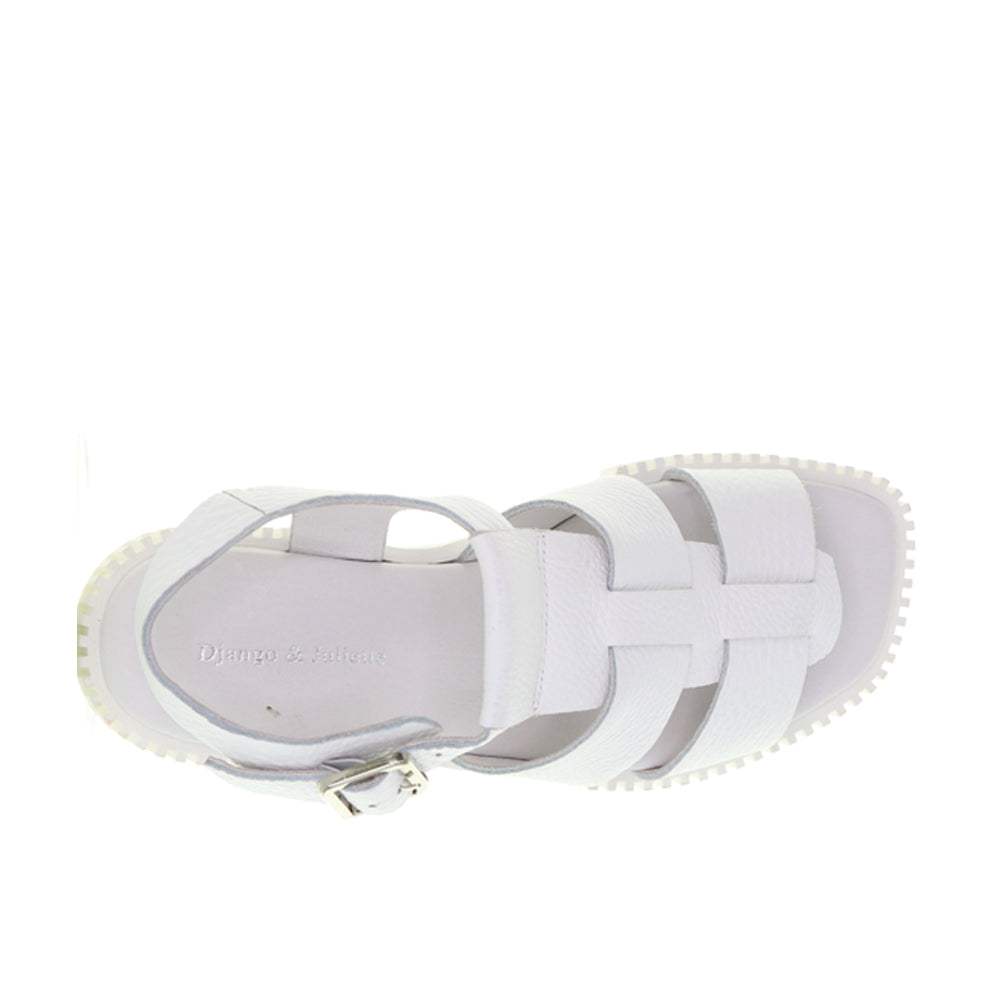 DJANGO & JULIETTE ITALA WHITE - Women Sandals - Collective Shoes 