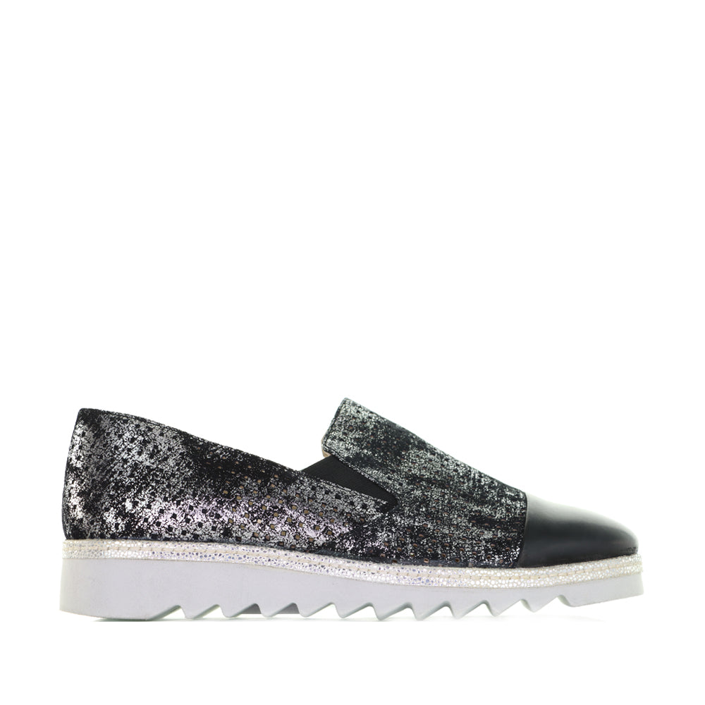 VALERIA GROSSI JERSEY BLACK - Women Loafers - Collective Shoes 