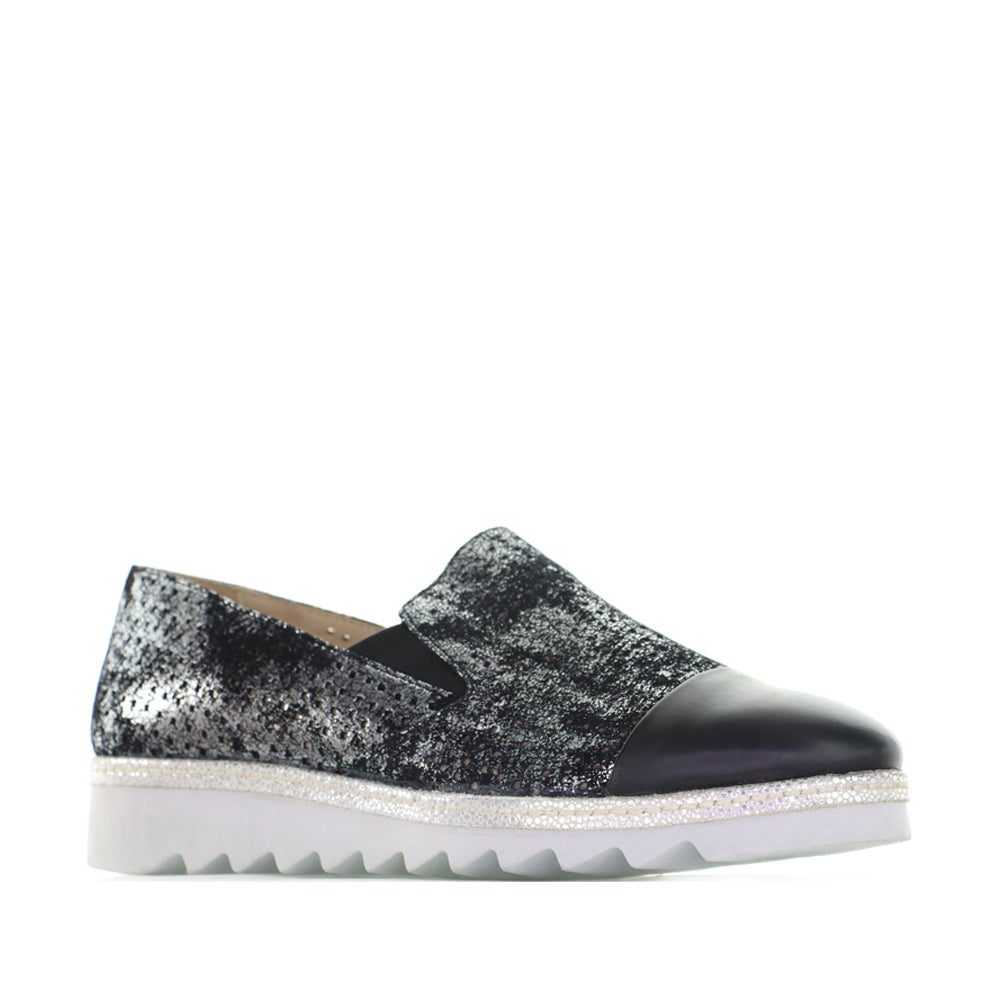 VALERIA GROSSI JERSEY BLACK - Women Loafers - Collective Shoes 