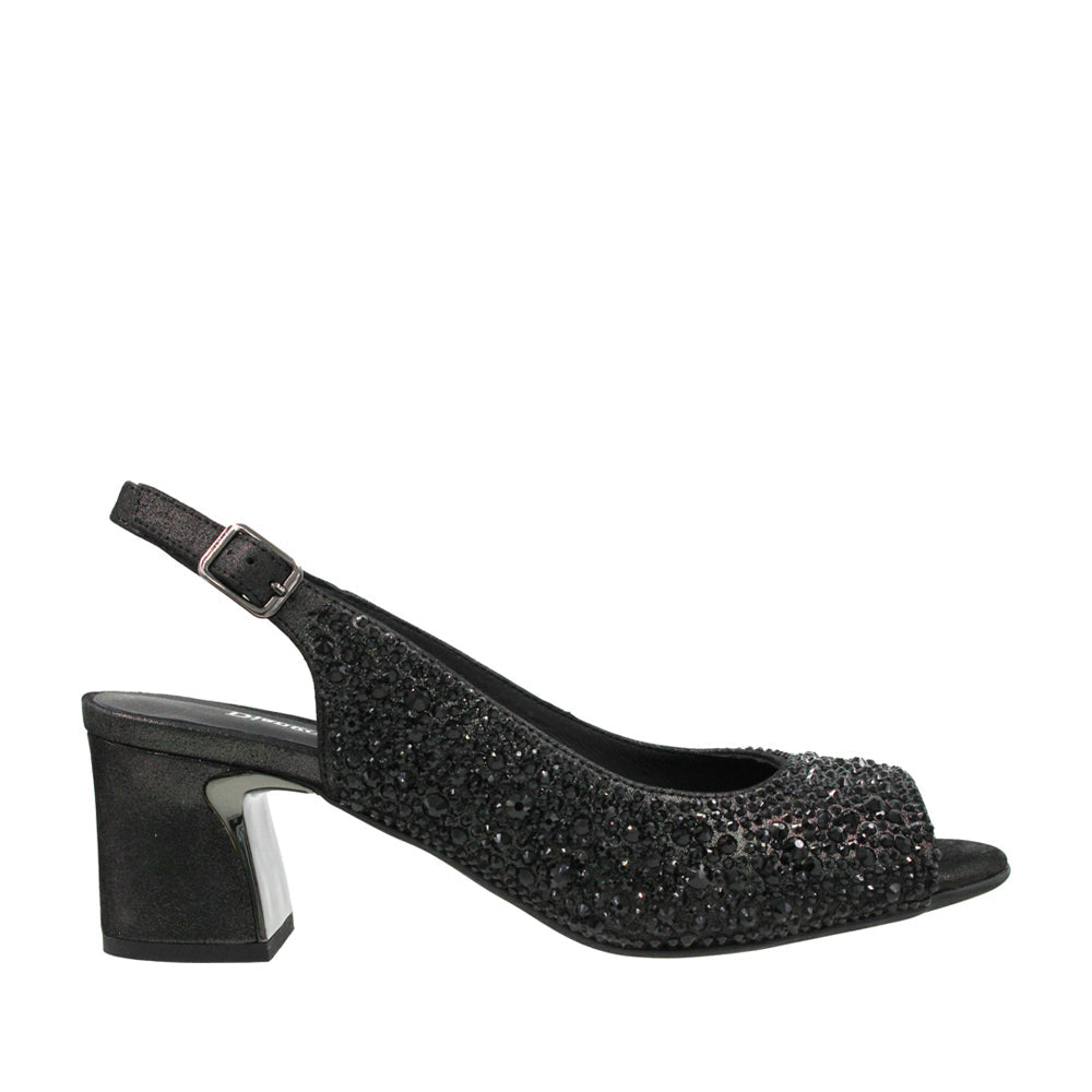 DJANGO & JULIETTE JUKES BLACK SHIMMER - Women Sandals - Collective Shoes 