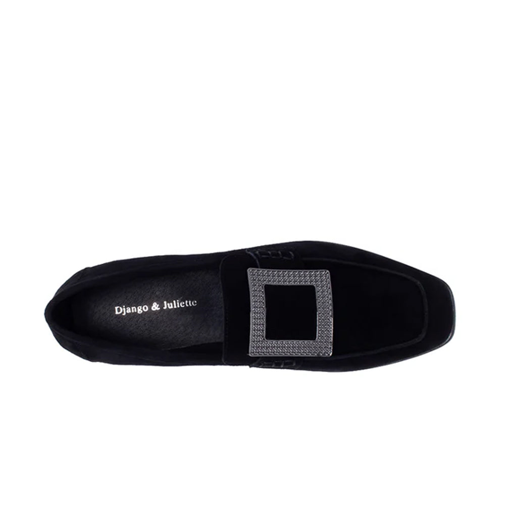 DJANGO & JULIETTE KEENLEY BLACK SUEDE - Women Loafers - Collective Shoes 