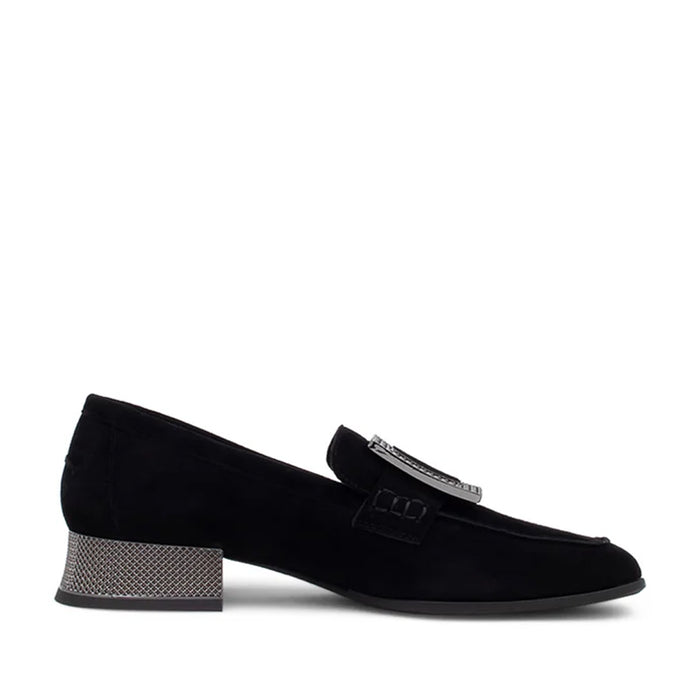 DJANGO & JULIETTE KEENLEY BLACK SUEDE - Women Loafers - Collective Shoes 