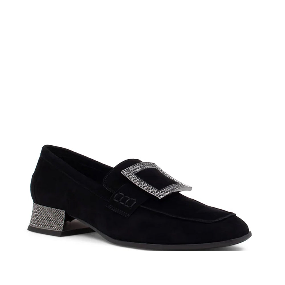 DJANGO & JULIETTE KEENLEY BLACK SUEDE - Women Loafers - Collective Shoes 