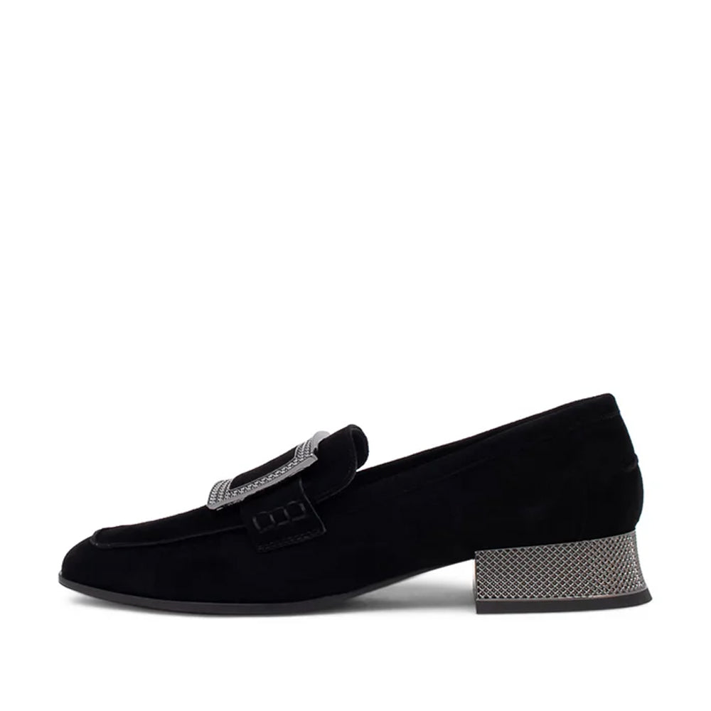DJANGO & JULIETTE KEENLEY BLACK SUEDE - Women Loafers - Collective Shoes 