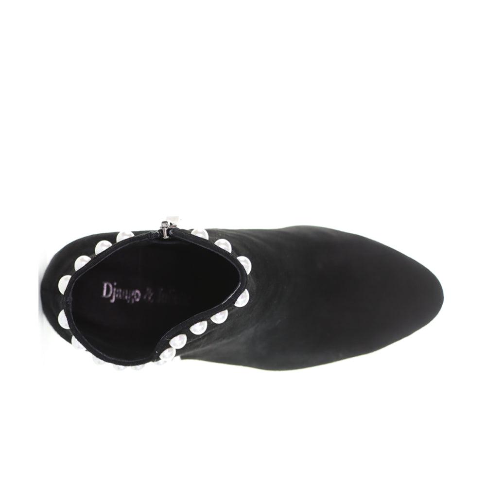 DJANGO & JULIETTE KENDALE BLACK SUEDE PEARL - Women Boots - Collective Shoes 