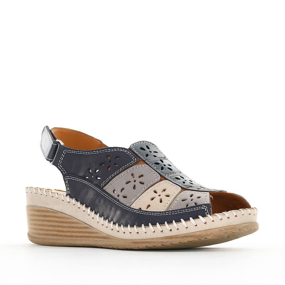 LE SANSA KIRRA NAVY MULTI - Women Sandals - Collective Shoes 