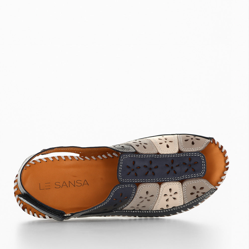 LE SANSA KIRRA NAVY MULTI - Women Sandals - Collective Shoes 