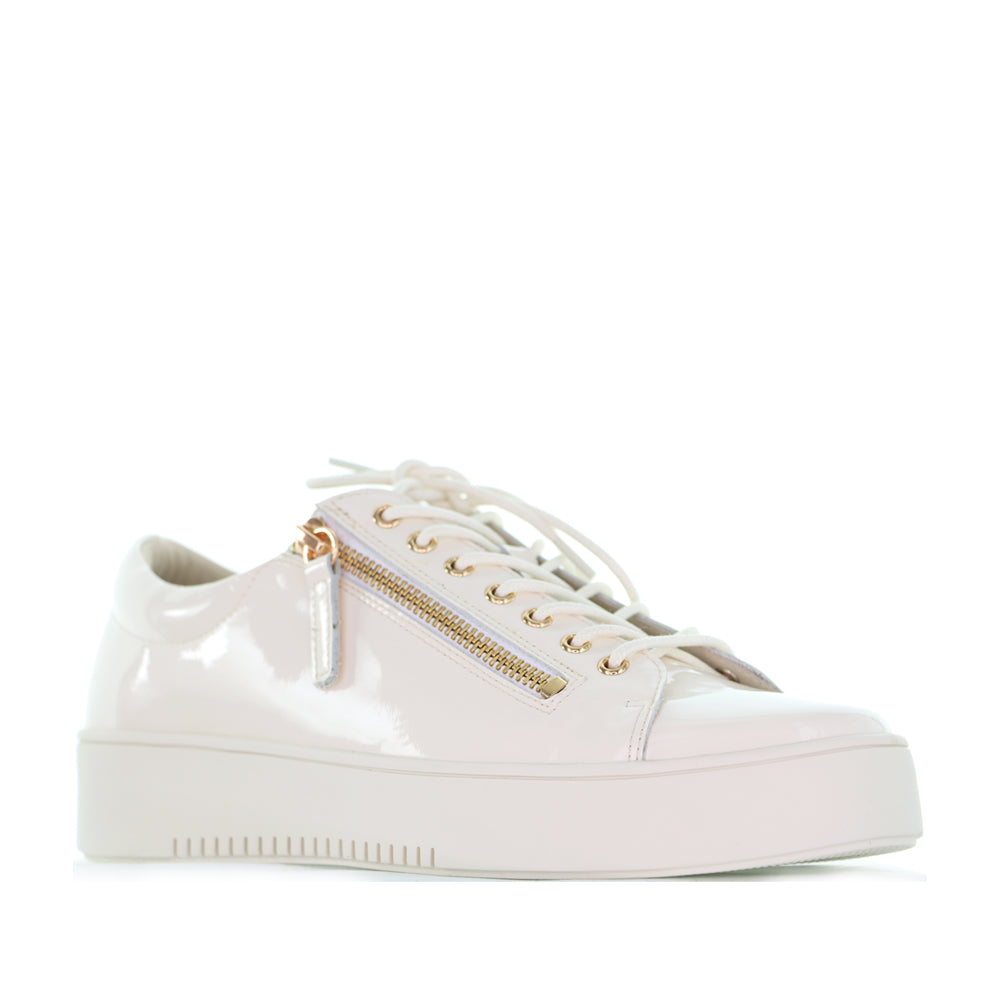 DJANGO & JULIETTE LAILA IVORY PATENT - Women Sneakers - Collective Shoes 