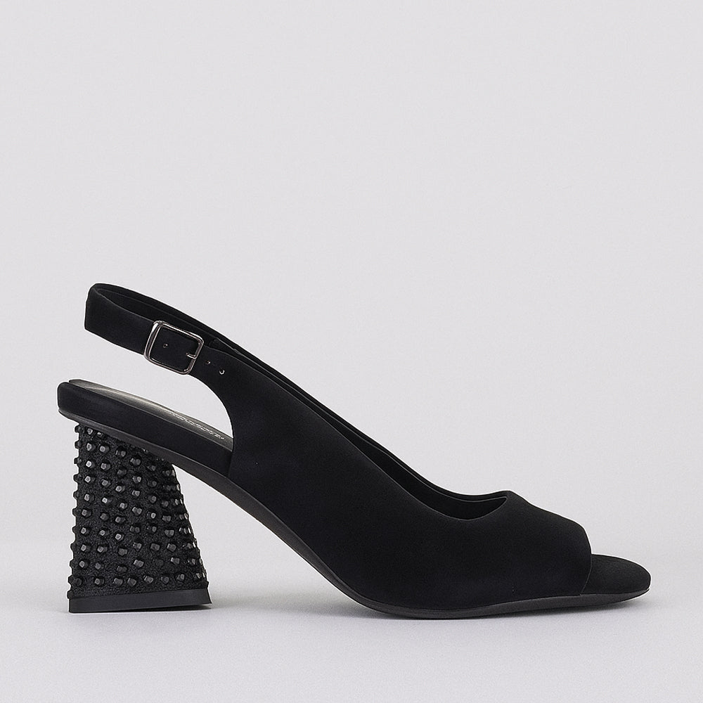 DJANGO & JULIETTE LANTOS BLACK SUEDE - Women Sandals - Collective Shoes 