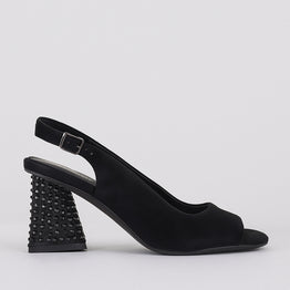 DJANGO & JULIETTE LANTOS BLACK SUEDE - Women Sandals - Collective Shoes 