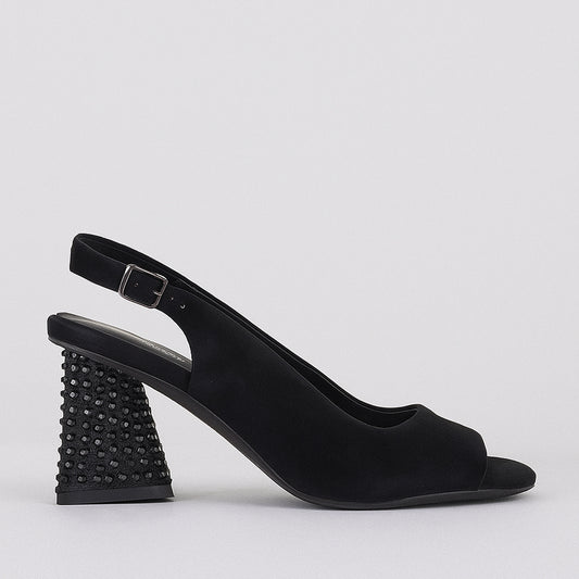 DJANGO & JULIETTE LANTOS BLACK SUEDE - Women Sandals - Collective Shoes 