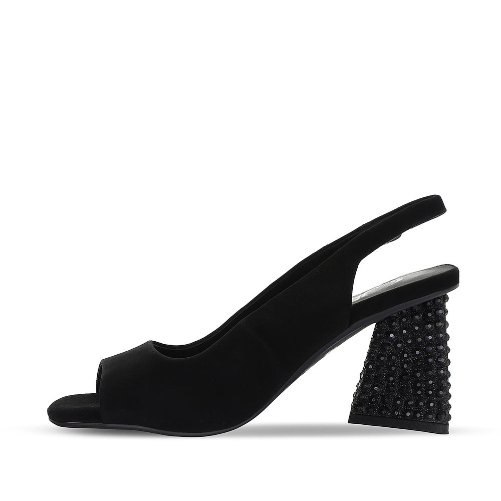 DJANGO & JULIETTE LANTOS BLACK SUEDE - Women Sandals - Collective Shoes 